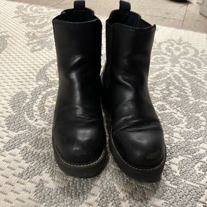 Black mini boots